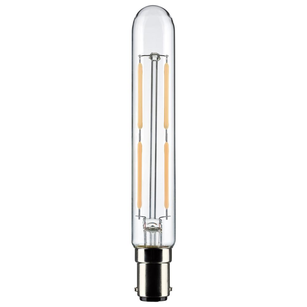 4 Watt T6.5 LED; Clear; Bayonet Double Contact Base; 3000K; 400 Lumens; 120 Volt