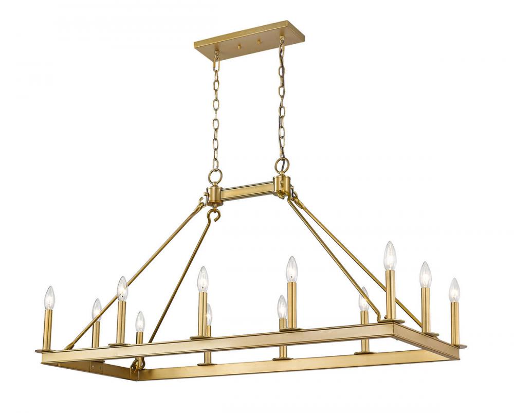 12 Light Linear Chandelier