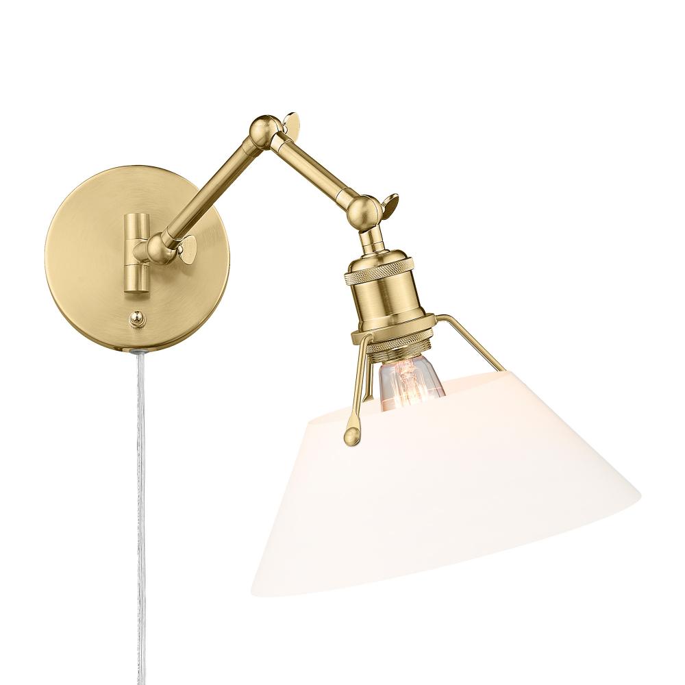 Orwell AB 1 Light Wall Sconce in Aged Brass with Clear Glass