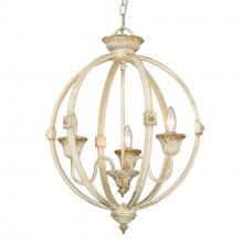 Golden 0892-3P AI - Jules 3 Light Pendant in Antique Ivory