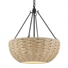 Golden 1073-4P BLK - Hathaway 4-Light Pendant in Matte Black