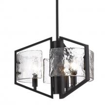 Golden 3162-3P BLK-HWG - Varsha 3-Light Pendant in Matte Black