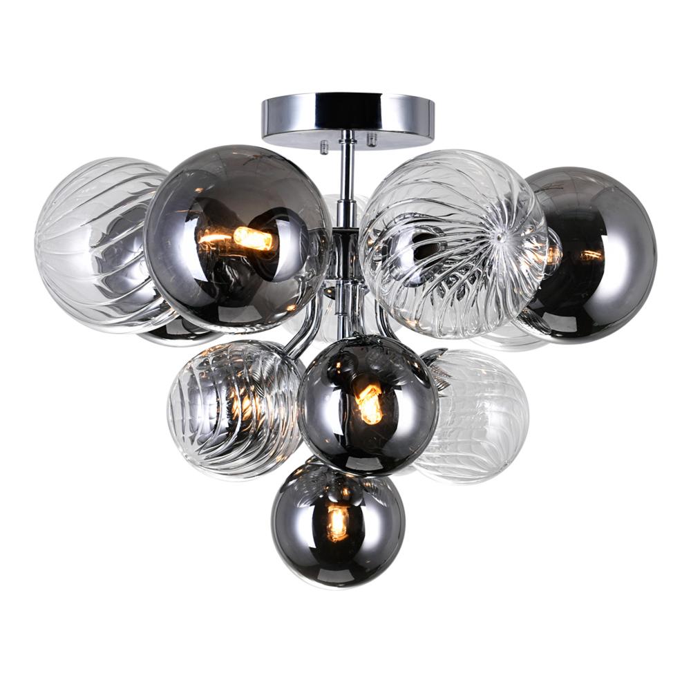 Pallocino 6 Light Flush Mount With Chrome Finish