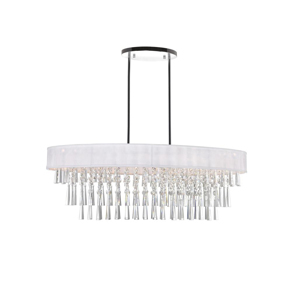 Franca 8 Light Drum Shade Chandelier With Chrome Finish