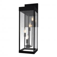 CWI Lighting 1695W8-4-101 - Windsor 4 Light Black Outdoor Wall Light