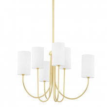 Hudson Valley 6828-AGB - 6 LIGHT CHANDELIER