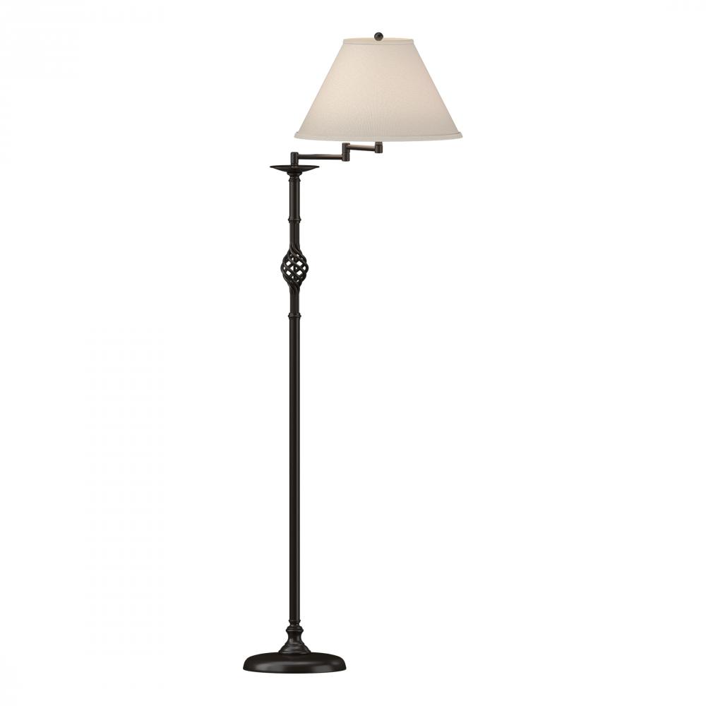 Twist Basket Swing Arm Floor Lamp