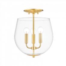 Mitzi by Hudson Valley Lighting H557603-AGB - Bobbi Semi Flush