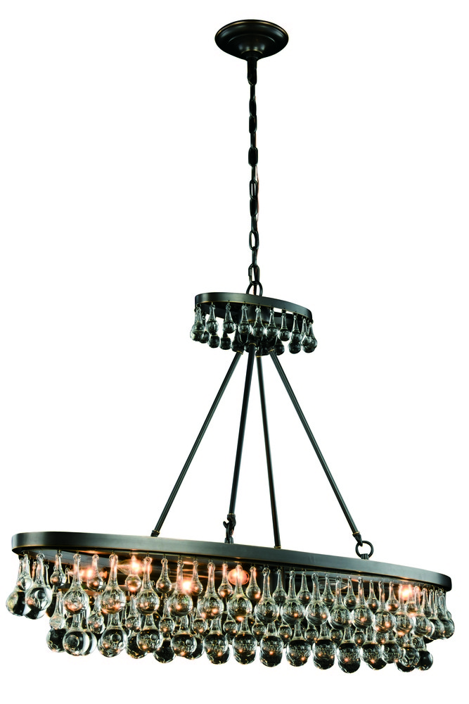 Bettina 8 light Bronze Pendant Clear Royal Cut Crystal