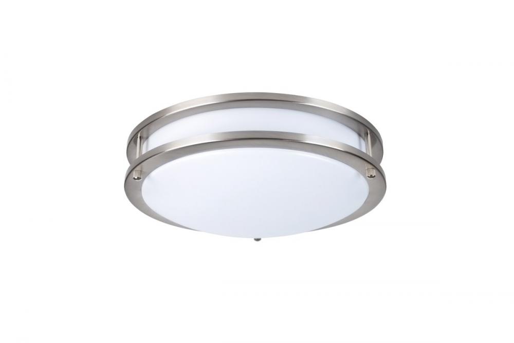 LED Double Ring Ceiling Flush, 5000K, 116�, Cri80, Es, Ul, 18W, 120W Equivalent, 50000Hrs, Lm