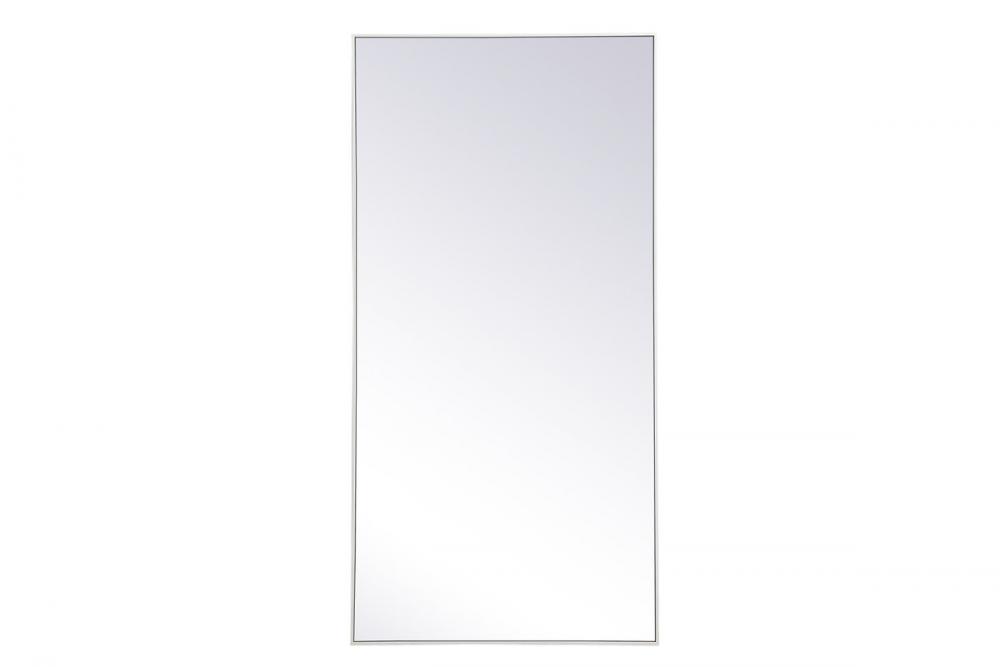 Metal Frame Rectangle Mirror 36 Inchx72 Inch in White