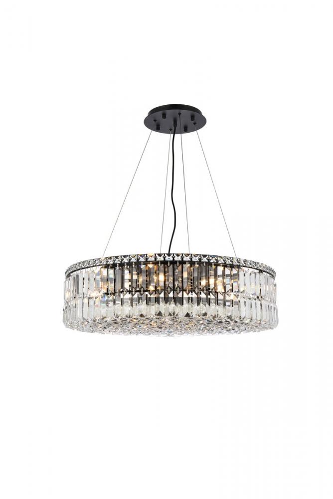 MaxIme 28 Inch Black Chandelier