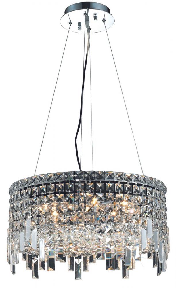 MaxIme 12 Light Chrome Chandelier Clear Royal Cut Crystal