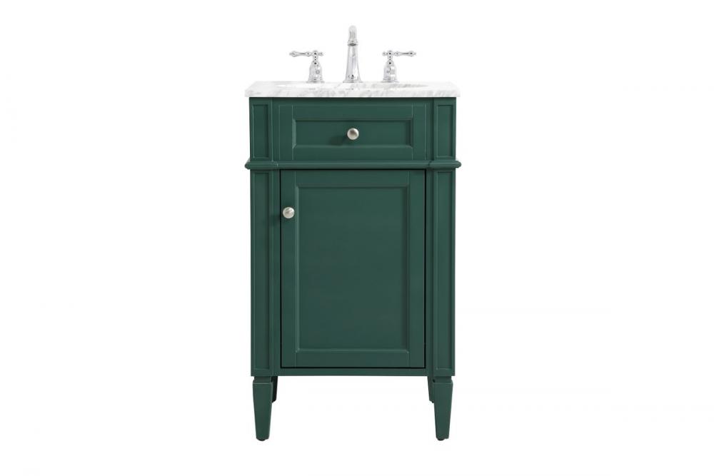 21 inch Single bathroom vanity in green