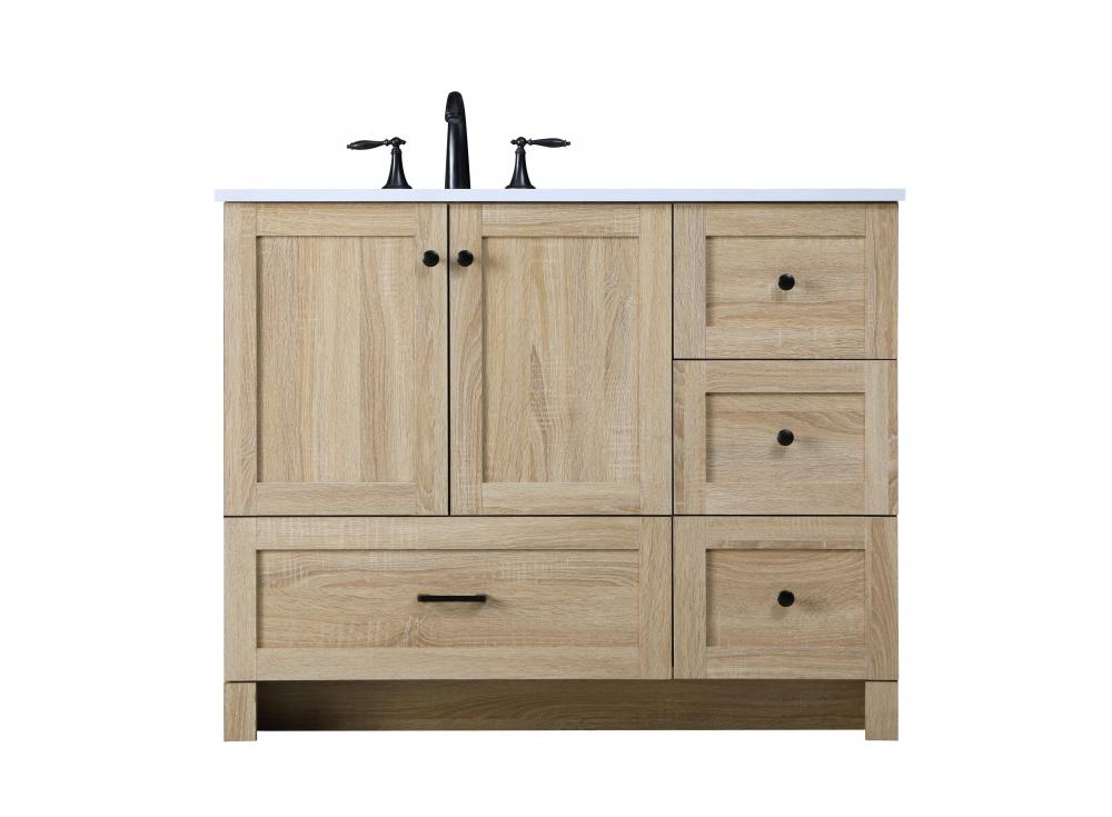 42 Inch Single Bathroom Vanity In Mango Wood