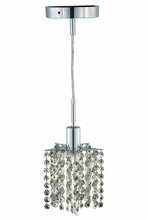 Elegant 1281D-R-P-CL/EC - Mini 1 light Chrome Pendant