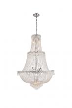 Elegant V1900G30C/RC - Century 17 Light Chrome Chandelier Clear Royal Cut Crystal