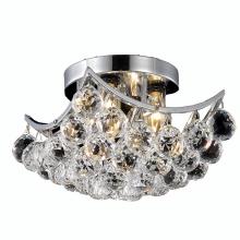 Elegant V9800F10C/RC - Corona 4 Light Chrome Flush Mount Clear Royal Cut Crystal