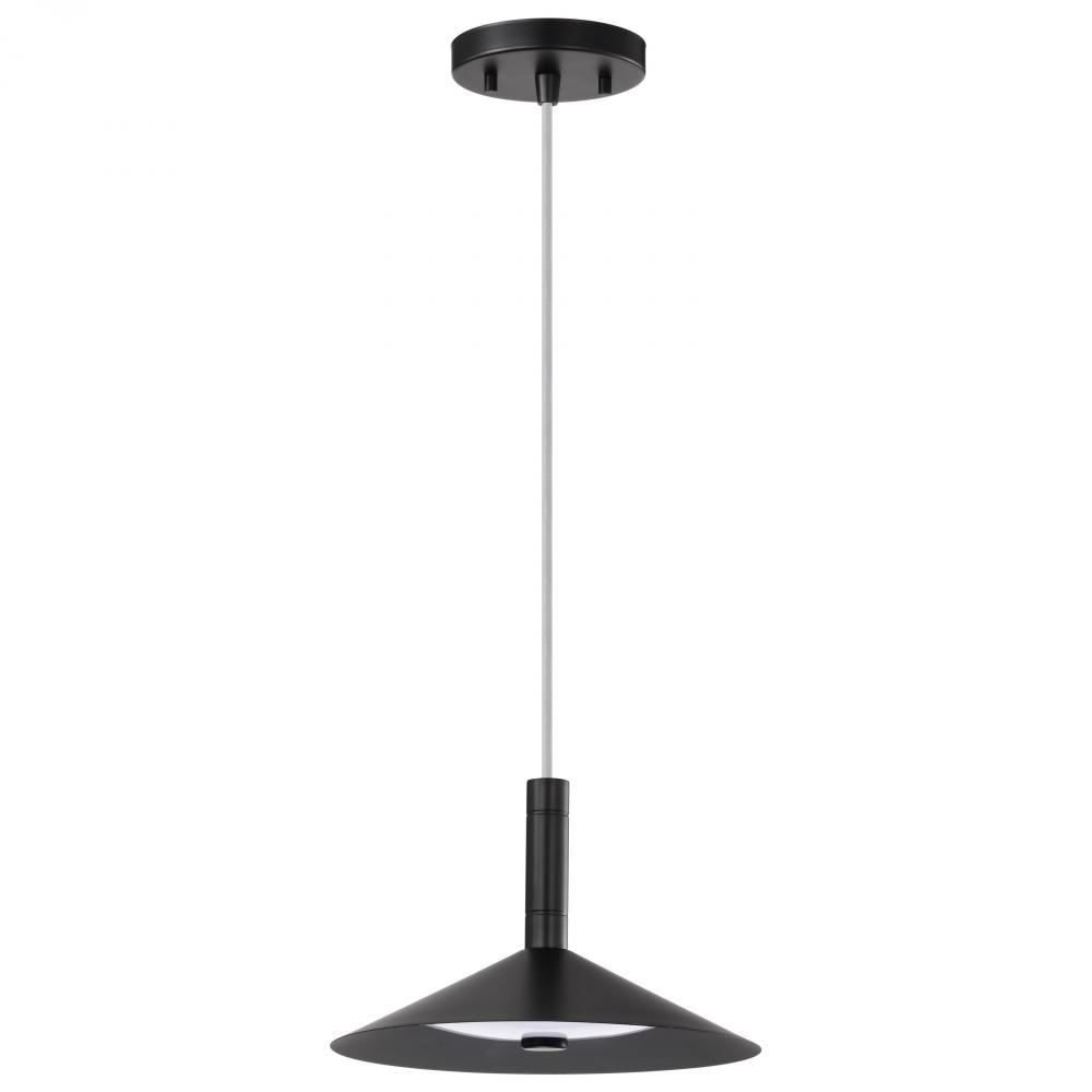 Corrine; 10 Inch LED Pendant; Matte Black; 3K/4K/5K CCT Selectable