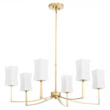 Quorum 681-6-74 - Ayala 6 Light Chandelier, Gold Leaf