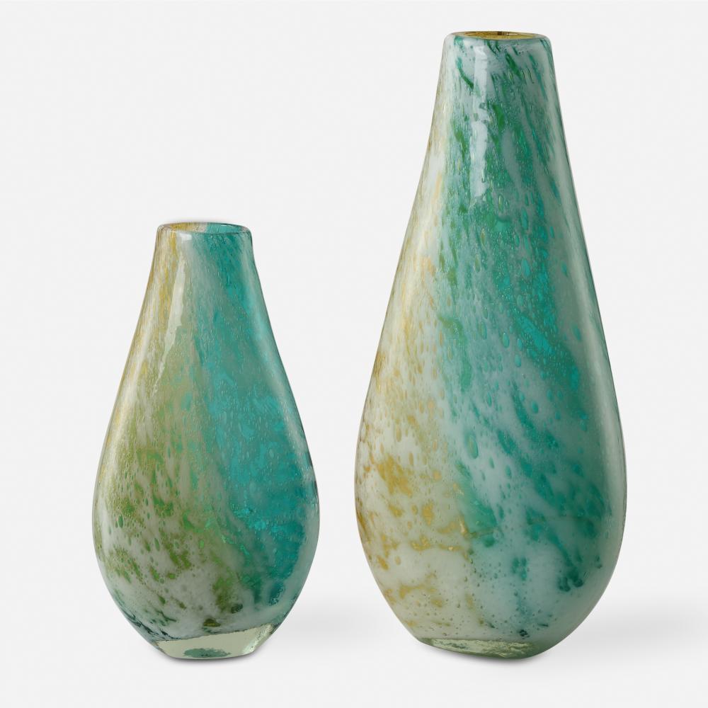 High Tide Glass Vases, S/2