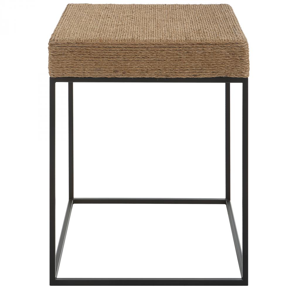 Laramie Rustic Rope Accent Table