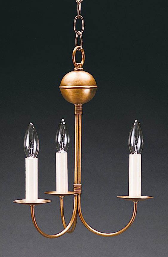 Hanging J-Arms Verdi Gris 3 Candelabra Sockets