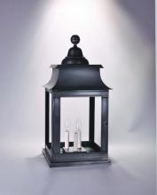 Northeast Lantern 5653P-AB-LT3-CLR - Pagoda Pier Antique Brass 3 Candelabra Sockets Clear Glass