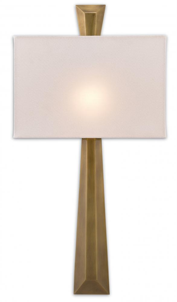 Arno Brass Wall Sconce, White