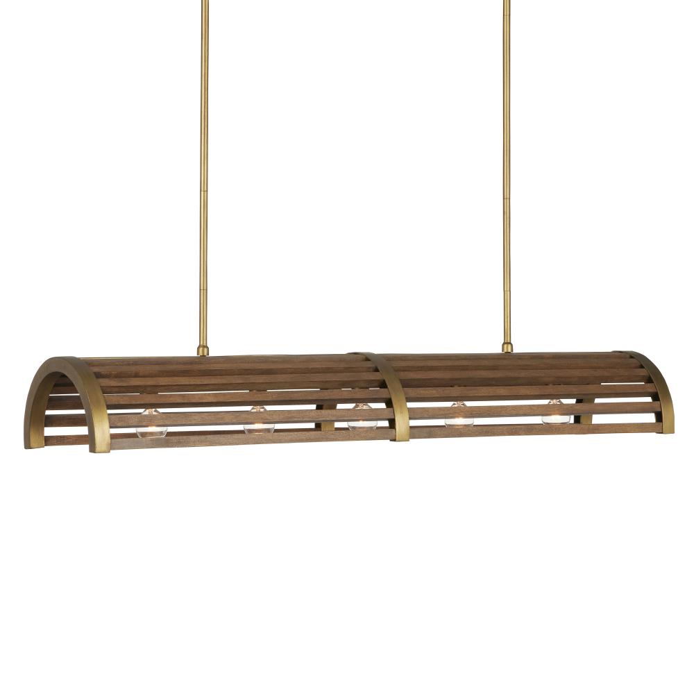 Woodbine Chestnut Rectangular Chandelier